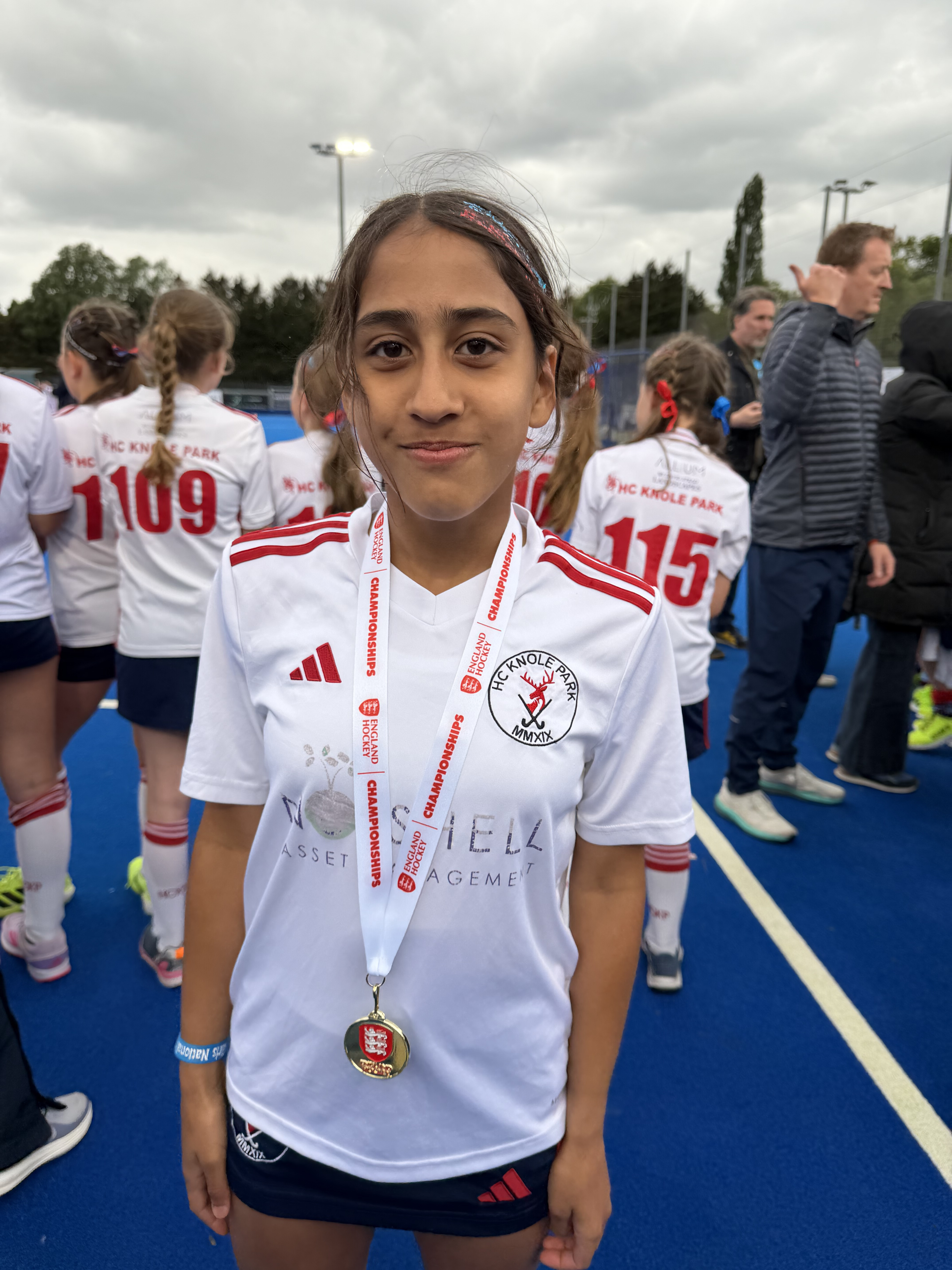 Celebrating winning the U12 National Hockey Championship